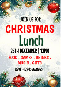 Christmas Lunch  A A1 template