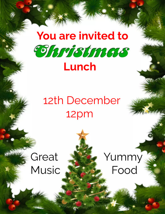 Christmas Lunch Template PosterMyWall