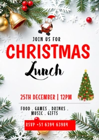 Christmas lunch A1 template