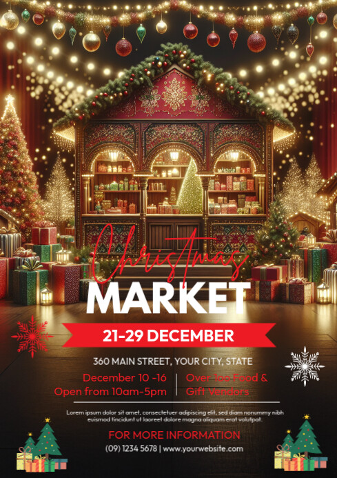 Christmas Market A4 template