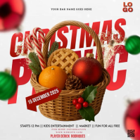 Christmas Market day ad design Template Instagram Post