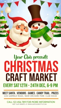 christmas market Instagram Story template