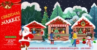 Christmas market event template Facebook-gebeurtenisomslag