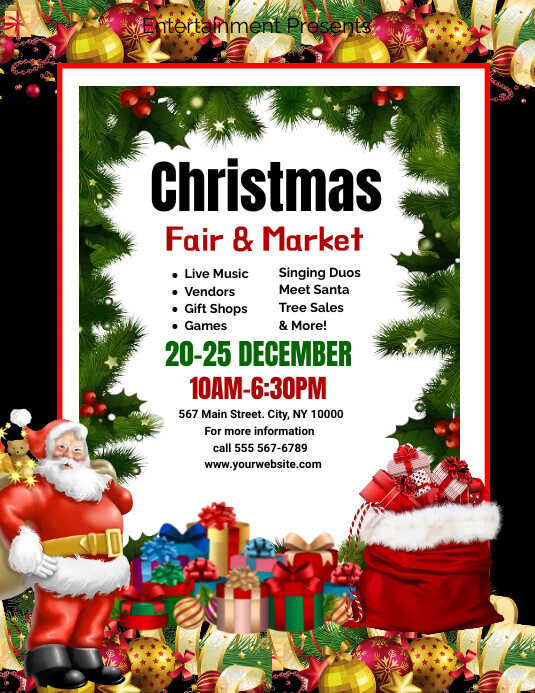 Fair Rides Flyer Christmas market fair flyers Template | PosterMyWall