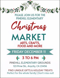 Wit Christmas Market Event Flyer Template