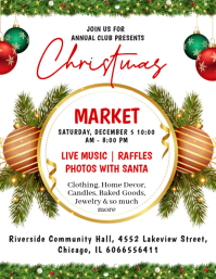 Christmas Market Flyer 传单(美国信函) template
