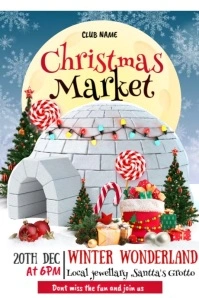 Christmas market poster Plakat template