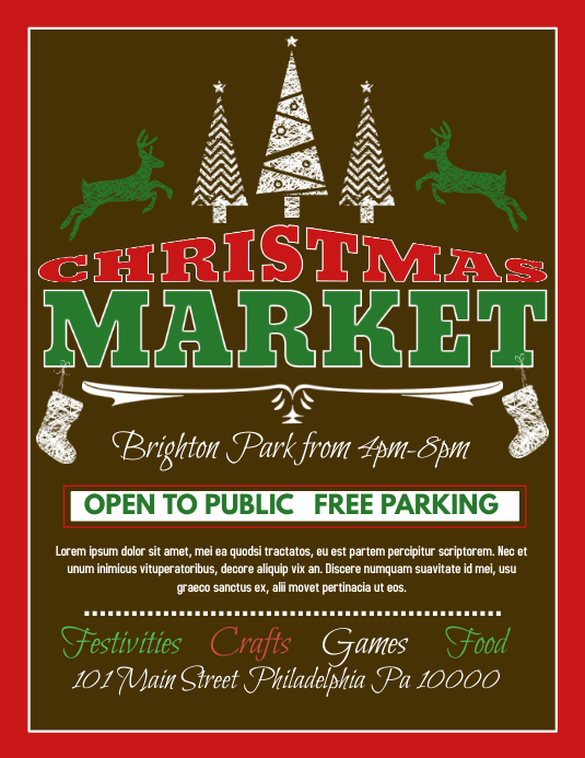 Weihnachtsmarkt Vorlage Postermywall