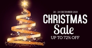 Black Christmas Sale Facebook Shared Image Template