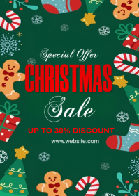 Vert Christmas Sale A4 Template