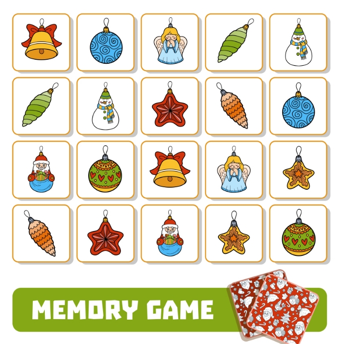 christmas memory game printables template | PosterMyWall christmas-memory-game-printables-template-postermywall