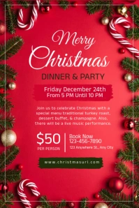Christmas menu,christmas eve,event Pinterest-Grafik template