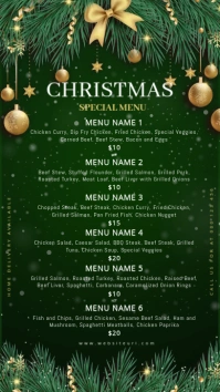 Christmas menu,event,sale,menu Instagram Story template