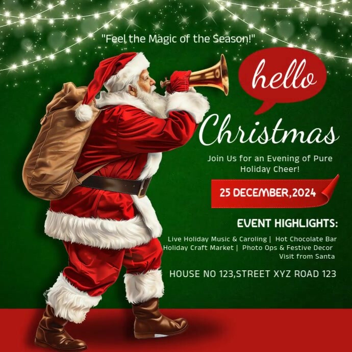 hello Christmas ,christmas,event Vierkant (1:1) template