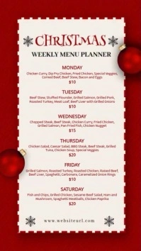 Christmas menu,event,sale,menu Instagram Story template