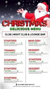 Christmas Menu Card Instagram-verhaal template