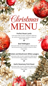 Christmas Menu Instagram Story template