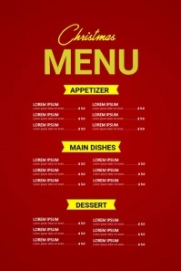 Christmas menu Ihluzo le-Pinterest template
