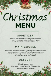 Christmas Menu Plakkaat template