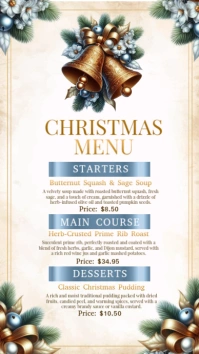 christmas menu Instagram Story template