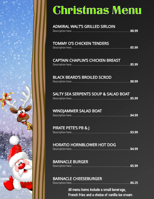 Template Menu De Noel Copy Of Christmas Menu Postermywall Template Menu De Noel Copy Of Christmas Menu Postermywall