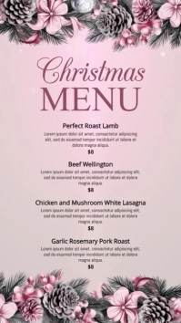 Christmas Menu Pantalla Digital (9:16) template