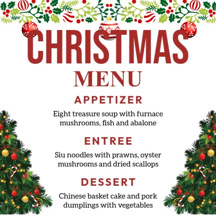 Christmas Menu Instagram 帖子 template