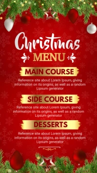 Christmas menu Historia de Instagram template