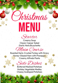Christmas Menu A4 template