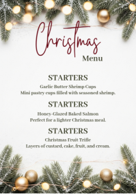 Christmas menu A1 template