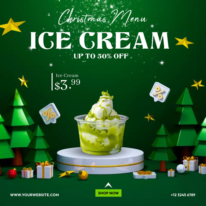 Christmas Menu Template PosterMyWall free-vector-christmas-menu-template-in-flat-design