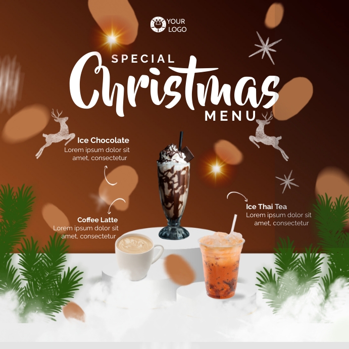 Christmas Menu Instagram na Post template