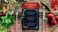 Christmas Menu Foto Sampul Saluran YouTube template