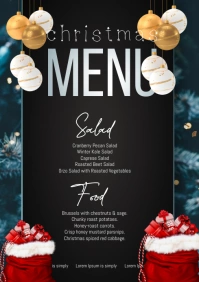 CHRISTMAS MENU A2 template