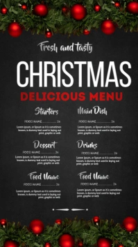 Christmas  menu Historia de Instagram template