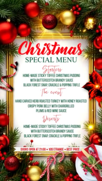Christmas Menu Digital Display (9:16) template