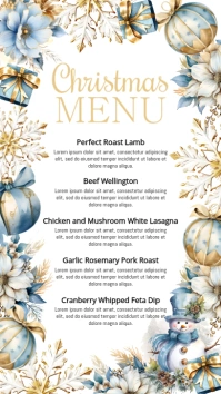 Christmas Menu Digital Display (9:16) template