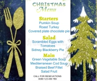 Christmas Menu Rectángulo Mediano template