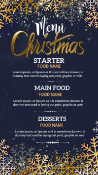christmas menu Instagram Story template