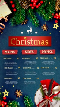 christmas menu Instagram Story template