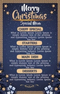 Christmas Menu Half Page Wide template
