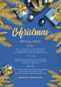 Christmas Menu A2 template