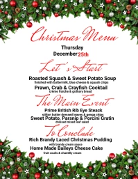 Christmas menu Flyer (US Letter) template