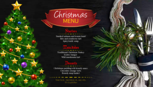Christmas Menu Заголовок блога template