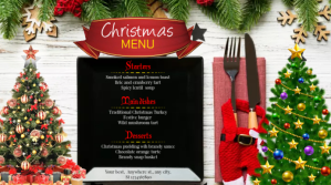 Black Christmas Menu YouTube-miniature Template