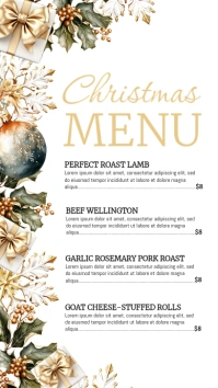 Christmas Menu Digitalt display (9:16) template