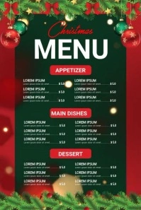 Christmas menu Grafik Pinterest template