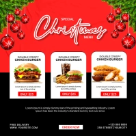 CHRISTMAS MENU Carré (1:1) template