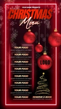 CHRISTMAS MENU DIGITAL INSTAGRAM STORY REEL template