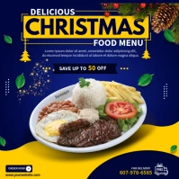 Christmas Menu Instagram Ads Wpis na Instagrama template